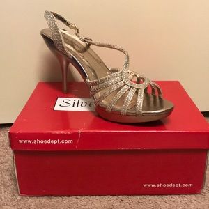 Silver Slipper Elsa Gold Heels